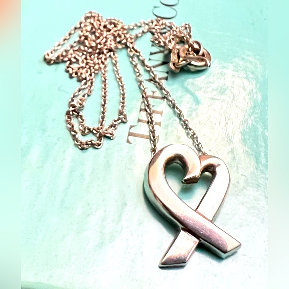Tiffany loving heart necklace silver